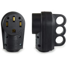 RV 50 Amp Female Replacement Plug Heavy Duty Receptacle Plug with Ergonomic Grip Handle, DROP SHIPPING FROM CA, US